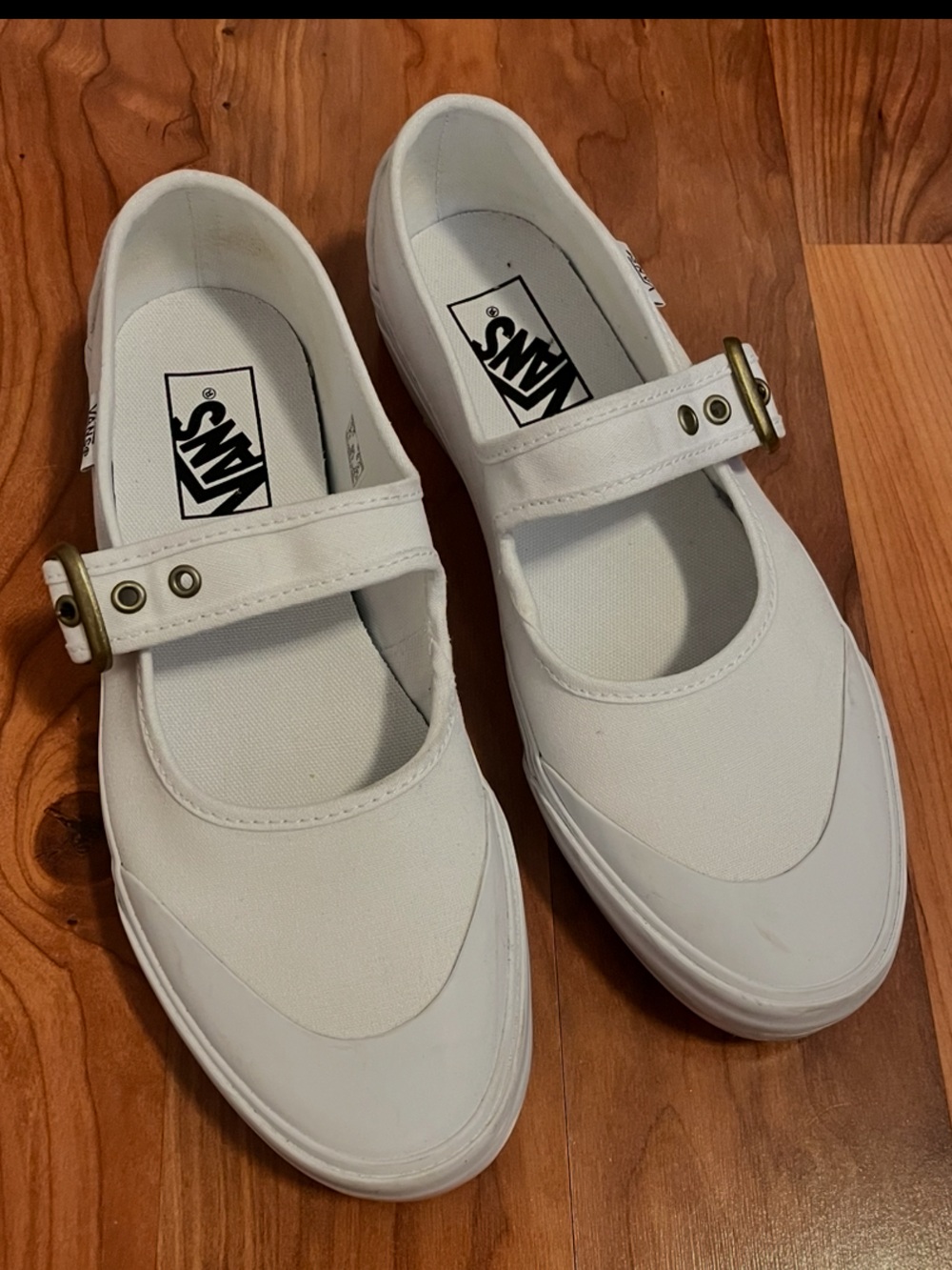 Vans Women’s White Mary Jane Canvas Shoes